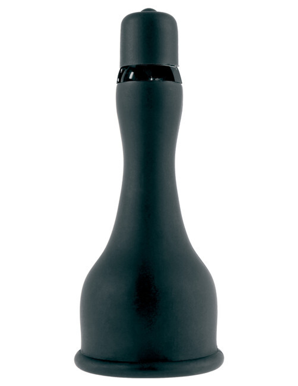 Насадка на головку с вибрацией и сосущим эффектом Vibrating Silicone Head-Master (10 режимов ) (Цвет: черный)