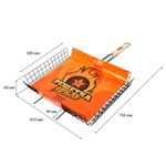 Решетка-гриль ГЛУБОКАЯ универсальная, размер 410х335 мм, глубина 60 мм, оксидированное покрытие, 101407, 701746