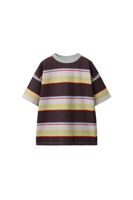 ZARА ФУТБОЛКА В ПОЛОСКУ, КОРИЧНЕВЫЙ