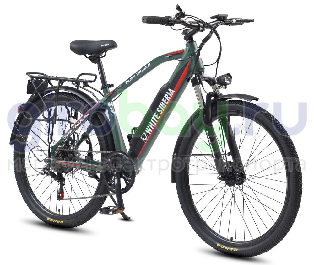Электровелосипед WHITE SIBERIA CAMRY ALLROAD 500W 36V11A Elka Green (Зеленый) фото 3 фото №4