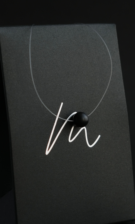 Колье "Memo about Health" с шунгитом 8 мм, 33 см