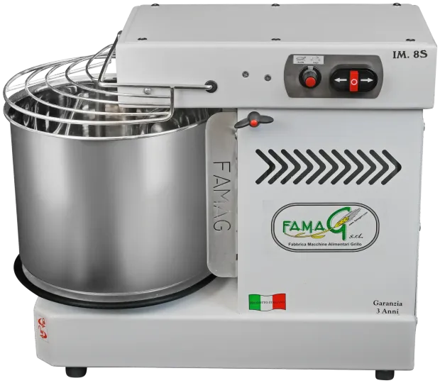 Тестомес спиральный на 8 кг, 10 скоростей, откидной верх, высокая гидратация