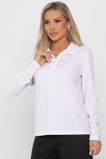 Лонгслив с воротничком Ритм жизни (белый) Б14407-6М LT Collection