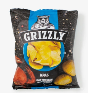 Чипсы Grizzly натуральные со вкусом краба 55 г