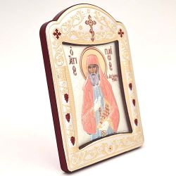 Паисий Святогорец. Икона в серебряном киоте.