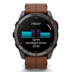 Умные часы Garmin Fenix 8 Pro, 51mm, Amoled Sapphire Titanium Carbon Grey Chestnut Leather (010-03199-40)