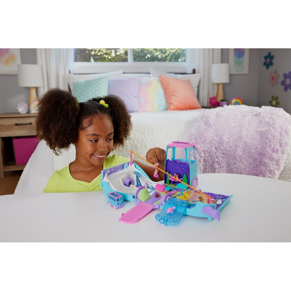 Polly Pocket - Туристический фургон Camper с трансформацией + аксессуары JCC22