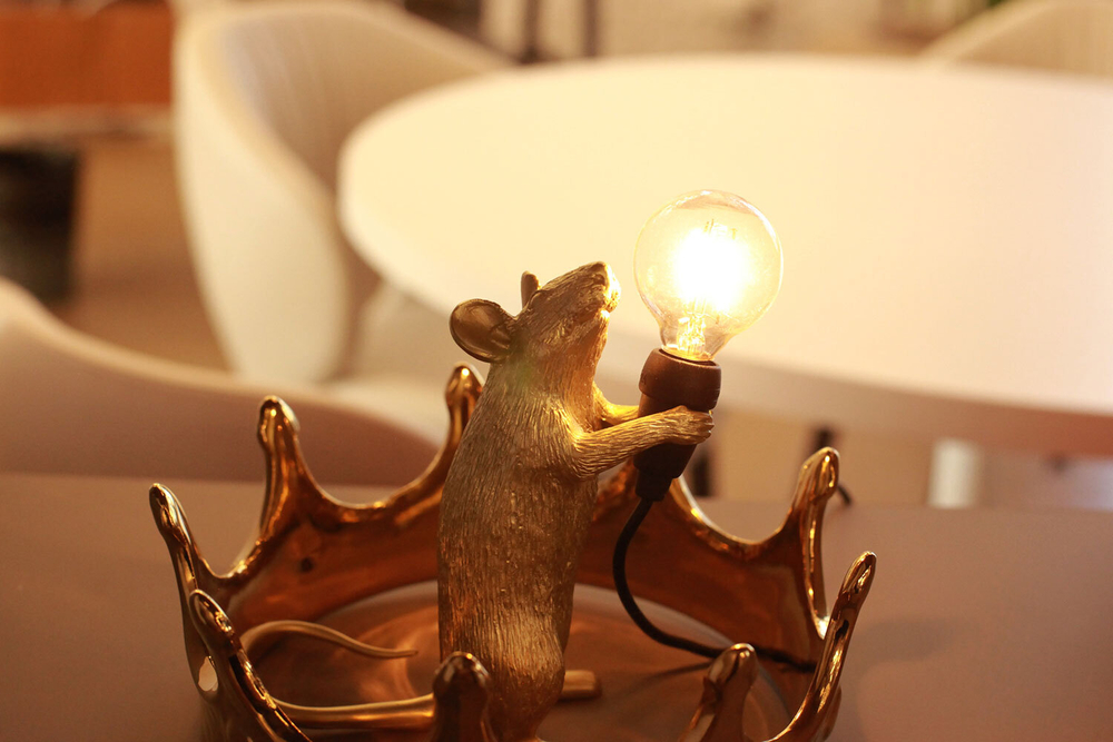 Настольная лампа Mouse Lamp Standing GOLD USB 15230