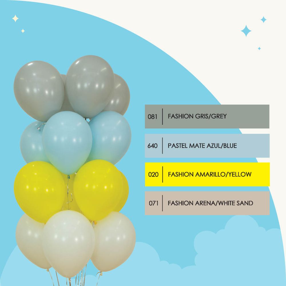 Шар (12''/30 см) Желтый (020), пастель, 25 шт.