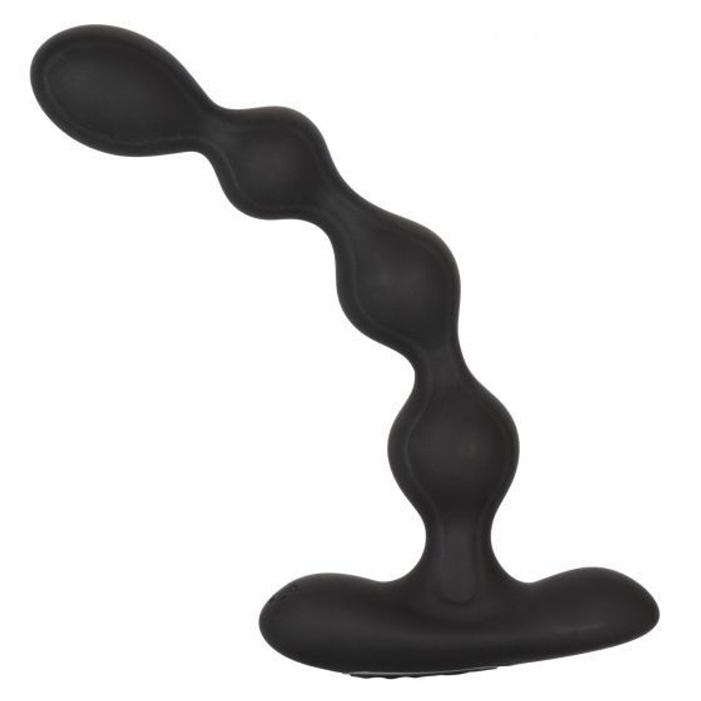 Черный анальный вибростимулятор Eclipse Slender Beads - 17,75 см. (Цвет: черный)