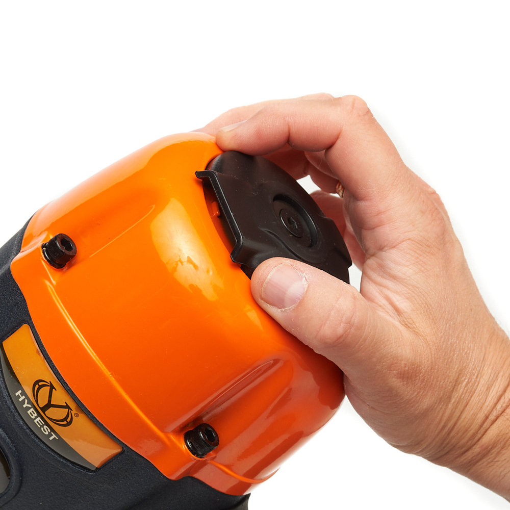 Пистолет гвоздезабивной для строительства HYBEST HCN90P (пневматический, гвозди CNW, магниевый)