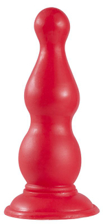 Красная анальная пробка с кончиком-шаром MENZSTUFF PAWN PROBE - 15 см. (Цвет: красный)