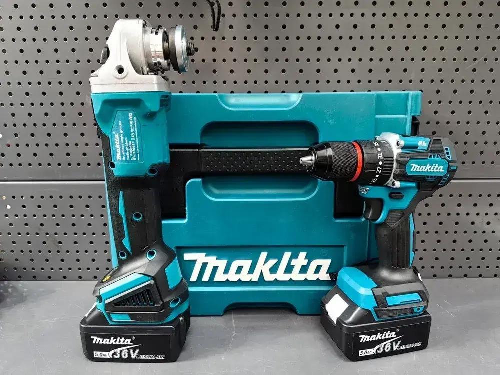 Набор аккумуляторного инструмента 2в1 Шуруповерт бесщёточный болгарка бесщеточная 5 AH 36V