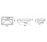 Умывальник Fest-60 белый, без кроншт Sanita Luxe