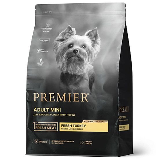Premier Dog Turkey ADULT Mini сухой корм для собак мелких пород с свежим мясом индейки