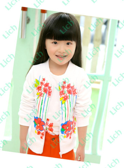 Толстовка детская на молнии с принтом цветов