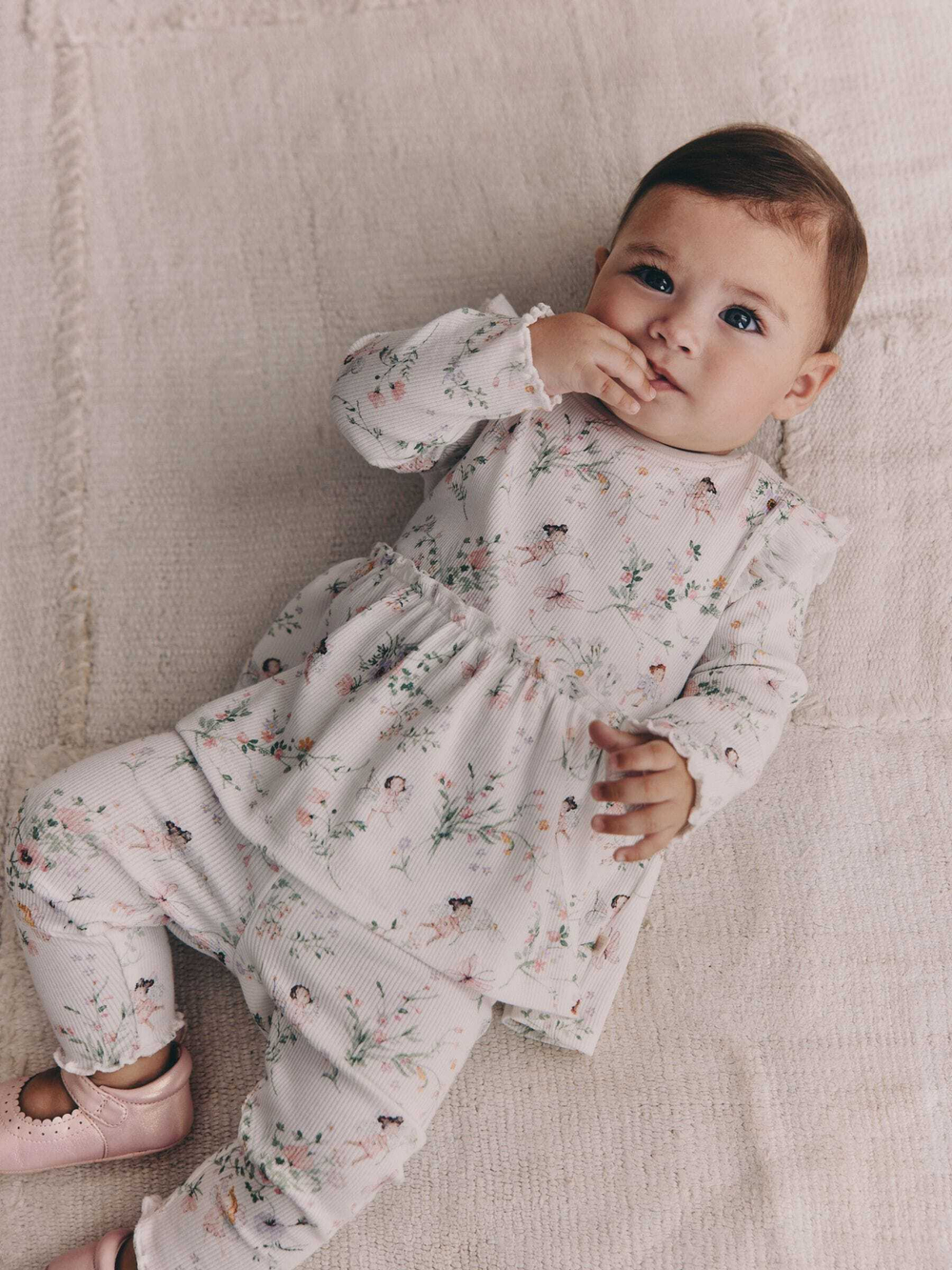 Лонгслив и легинсы в комплекте для малышей Next W60-768, Белый