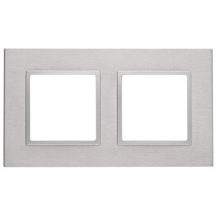 Рамка 2-м 14-5202-03 металл Elegance алюм.+алюм. ЭРА Б0034547