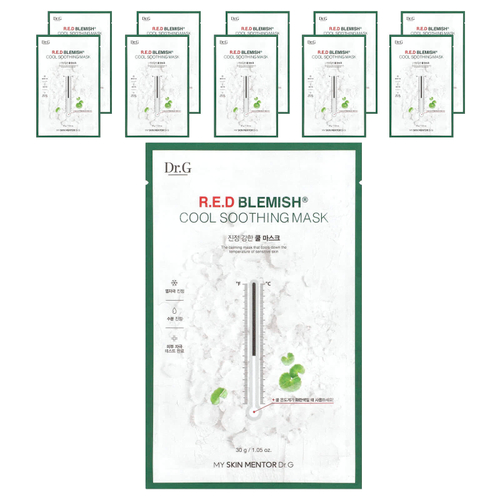 Dr. G, холодная успокаивающая маска для лица от несовершенств кожи, 10 шт. по 30 г (1,05 унции)