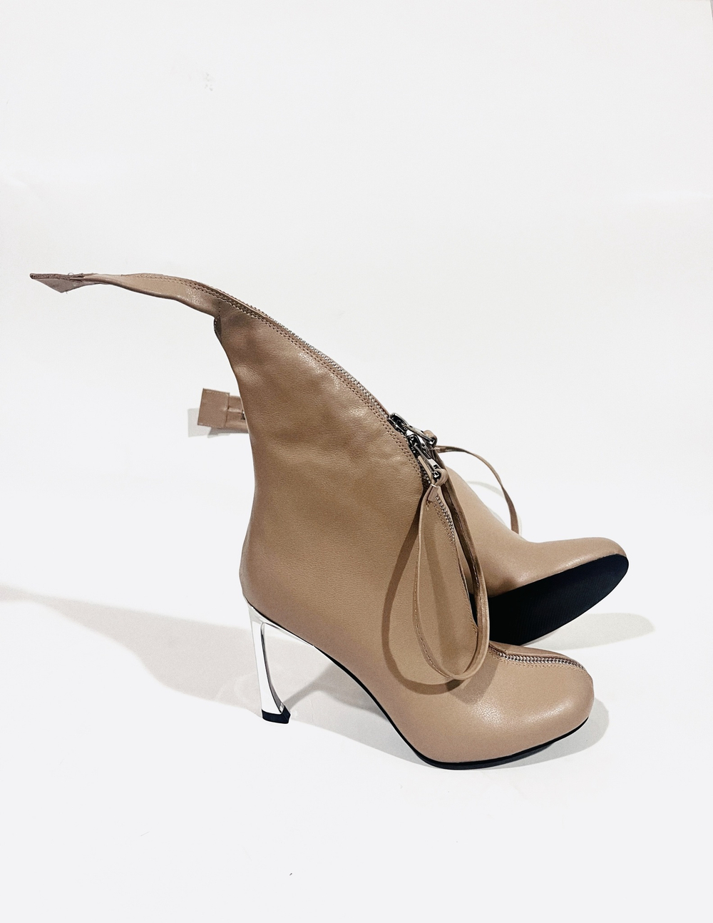 Ботильоны с замком GLAM BEIGE