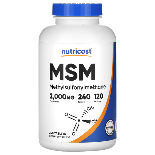 Nutricost, МСМ, 240 таблеток (1000 мг в каждой таблетке)