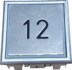 Кнопка приказа "12" KT40 STEP Thyssen Krupp (красная подсветка)
