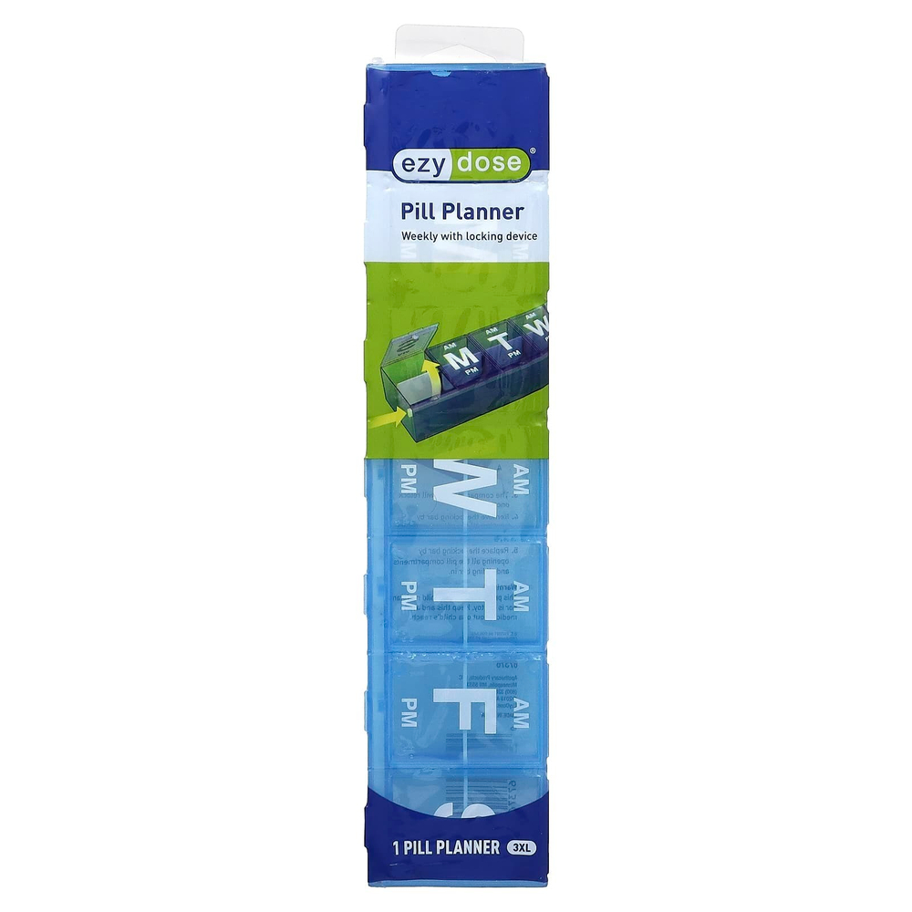 Ezy Dose, еженедельный органайзер для таблеток, с замком, 3XL, 1 шт.