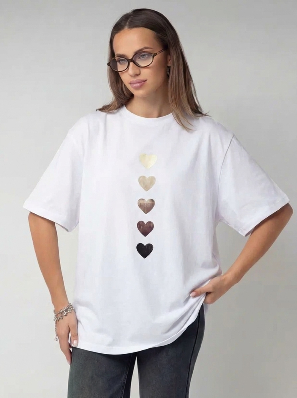 Футболка оверсайз с принтом длинная16