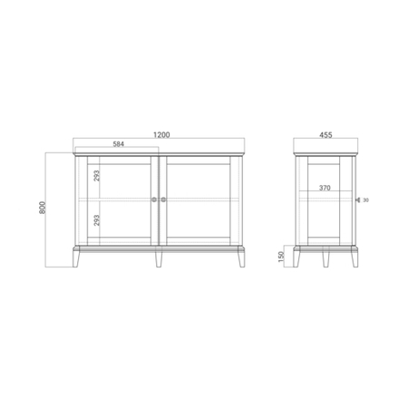 Низкая витрина CR160/2