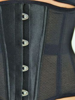 Черный прозрачный корсет MINI