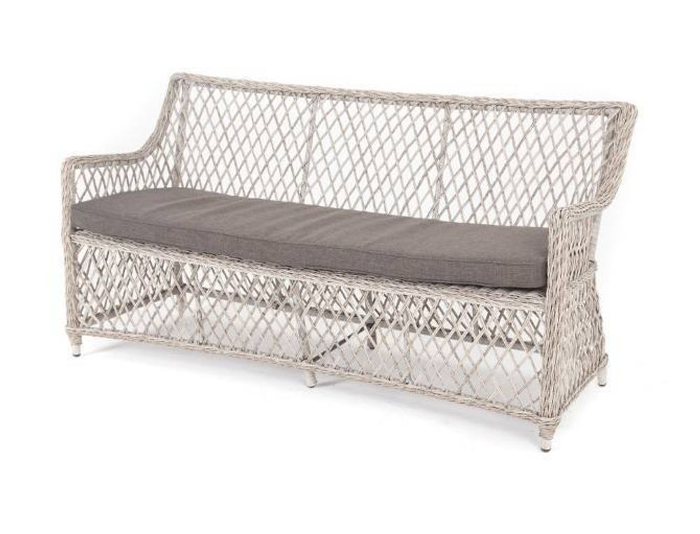 "Латте" диван двухместный из искусственного ротанга, цвет бежевый