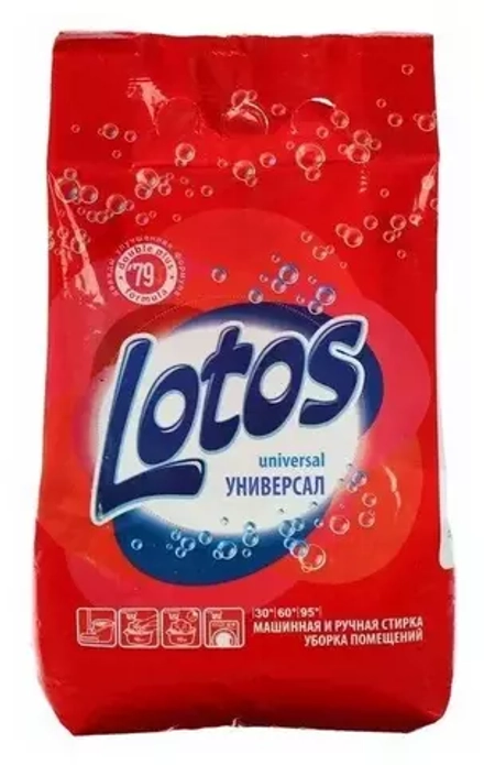 Стиральный порошок Lotos, универсальный, 2.4 кг