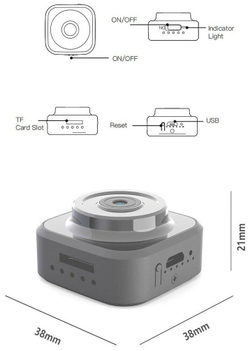 Мини-камера XPX L18 WiFi, Ночной режим, датчик движения, FHD 1080P