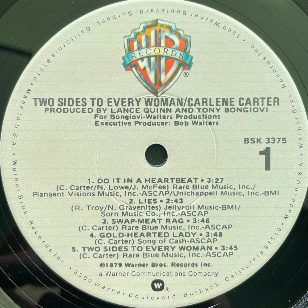 Carlene Carter ‎– Two Sides To Every Woman (США 1979г.)