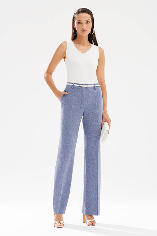 31238 Брюки женские (синий меланж)