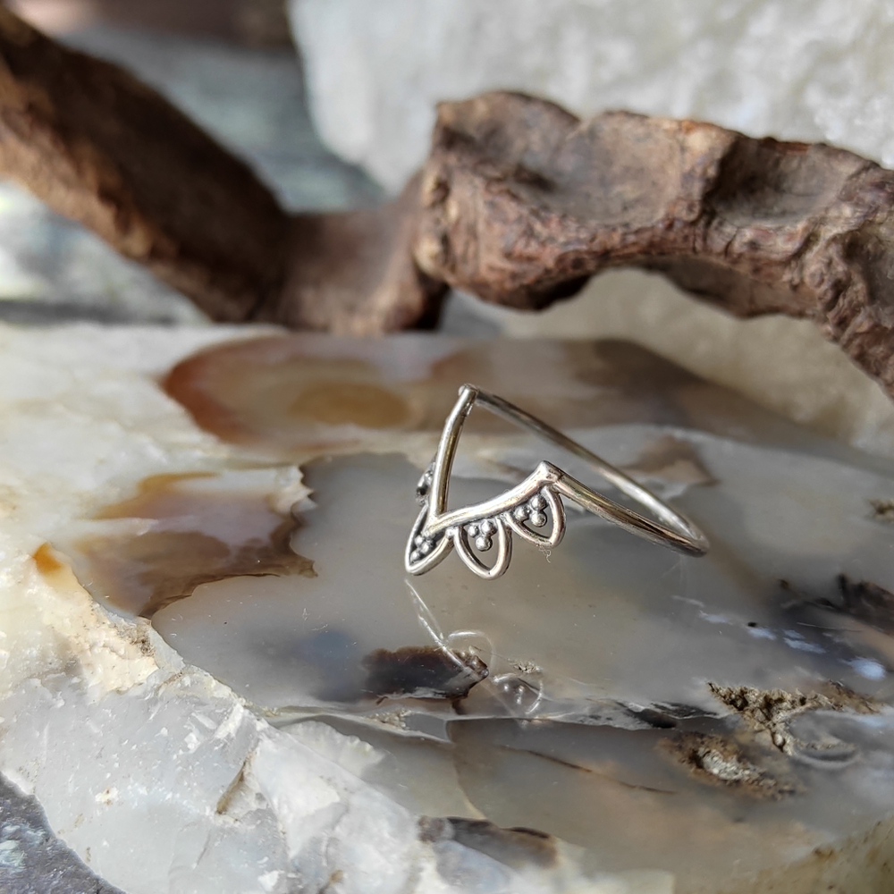 Кольцо КОРОНА-5, серебро