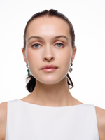 Серьги "Love White Or Sex" Green