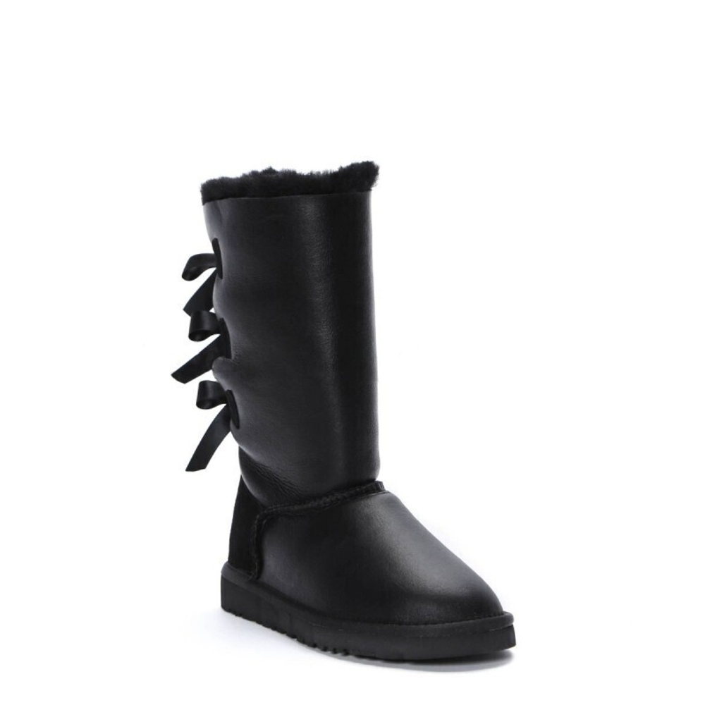 Угги Bailey Bow Tall Metallic Black