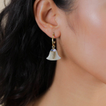 Серьги Franck Herval, Palma, полукольца с перламутром, лазуритом и халцедоном, FH26.1-12-70273 (золо