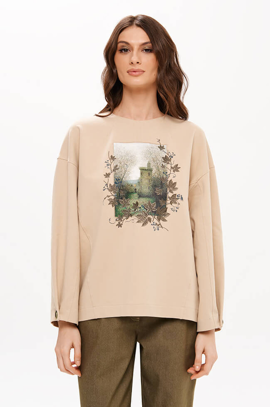 23395 Свитшот женский (бежевый)