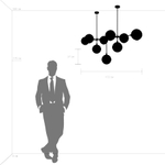 813191 Люстра GLOBO 9х40W E14 бронза/белый