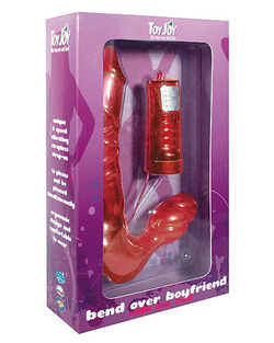 Безремневой вагинальный страпон с вибратором  17 см. Ride me red