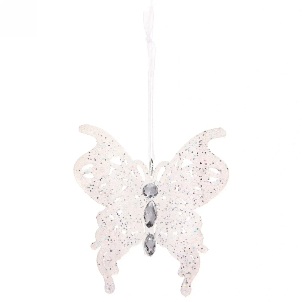 Подвеска «Сказочная бабочка» 11 см, белый