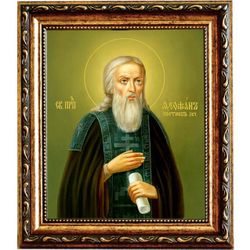 Феофан Печерский, преподобный постник. Икона на холсте.