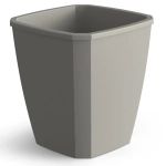 Кашпо для цветов пластиковое 4л «Лаунж» с дренажной вставкой пыльно-серое С372ПСЕР