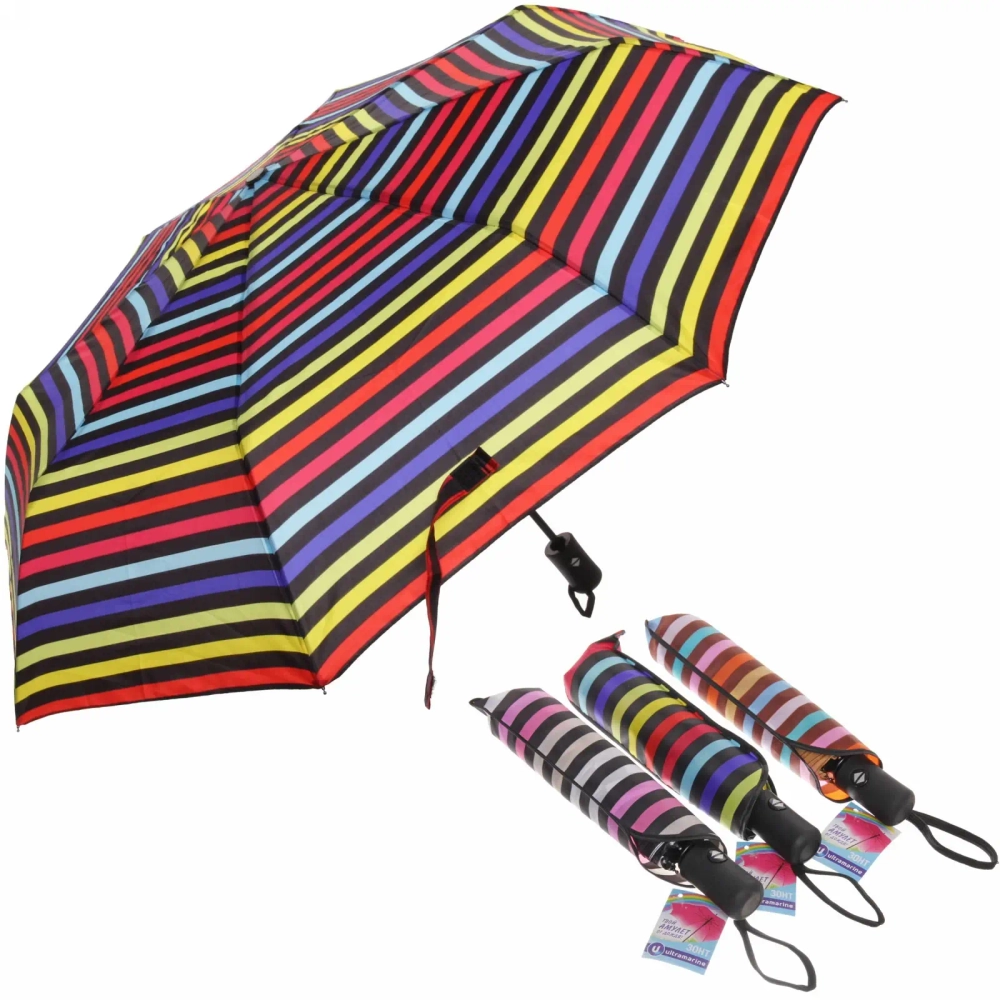 New Зонт женский автомат «Ultramarine - Антэра», микс 6 цветов, 8 спиц, d-108см, длина в слож. виде 28см