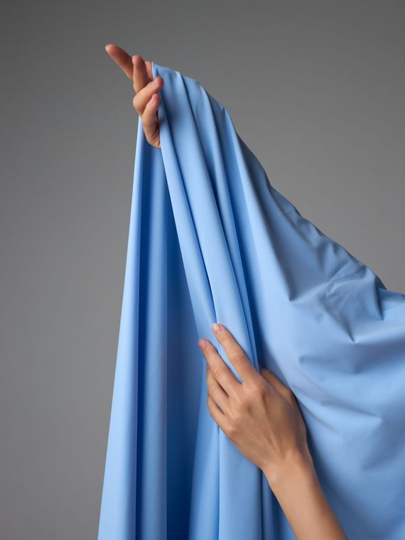 Микрофибра бельевая, эффект хлопка, Турция, голубой