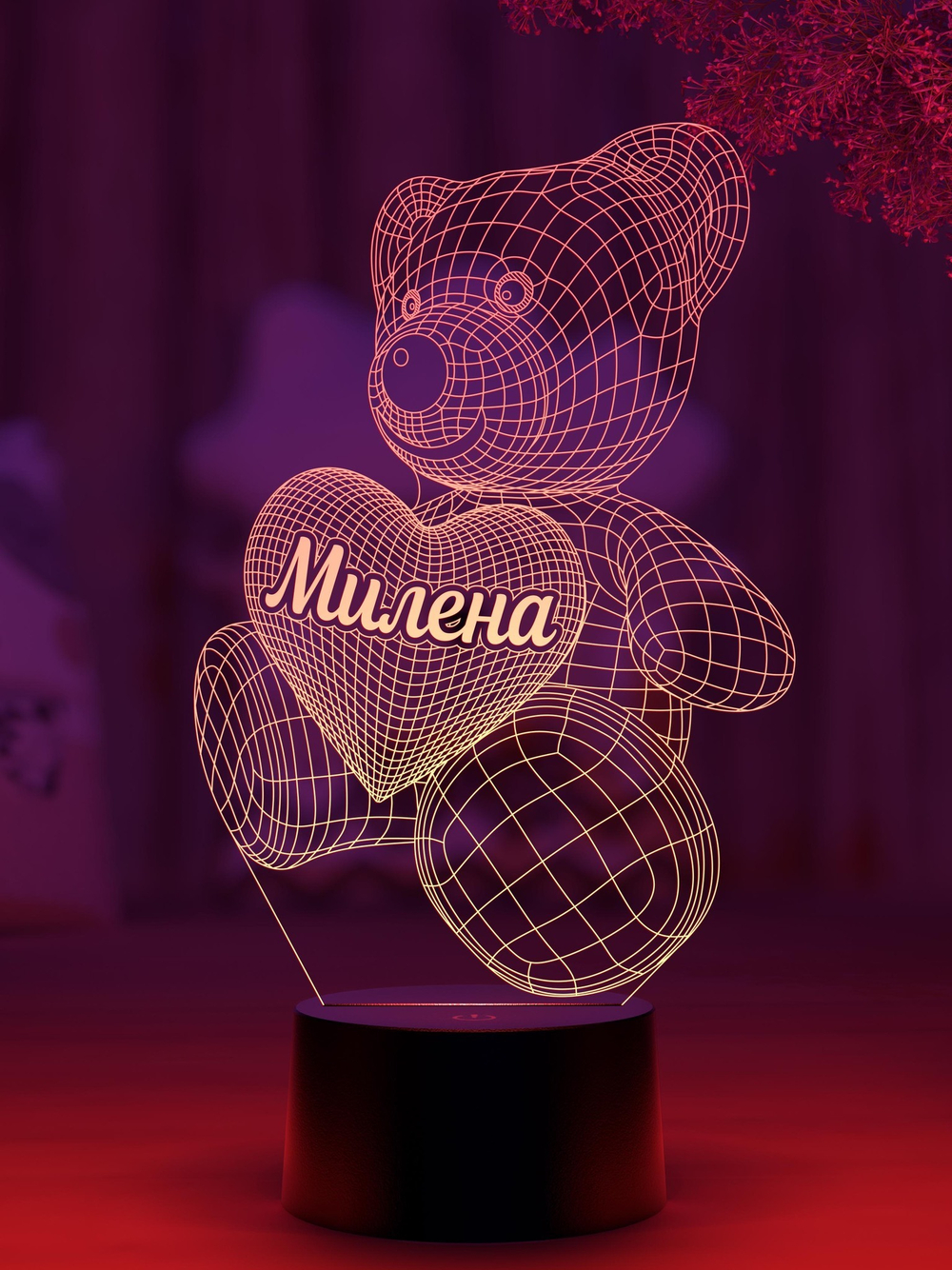 Ночник "Мишка с именем Милена"