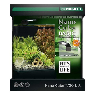 Dennerle NanoCube 20 Basic Style Led M - аквариум нано-куб с комплектом 20 л