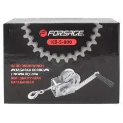 Лебедка барабанная ручная г/п 360кг Forsage F-KB-S-800